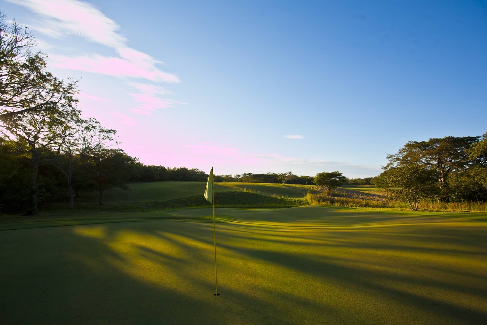 Fairway of the Hacienda Pinilla golf course along the Pacific coast